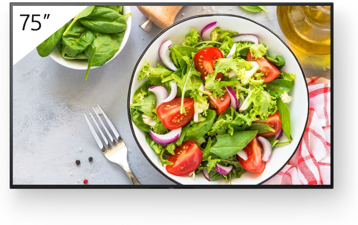 Интерактивна дъска/дисплей SONY BRAVIA, 75" 3840 x 2160, 16:9, IPS, 20W, 32 GB, 550 cd/m2, 8ms, 4K HDR Processor X1, Черенна ниска цена с бърза доставка - BestPC.BG