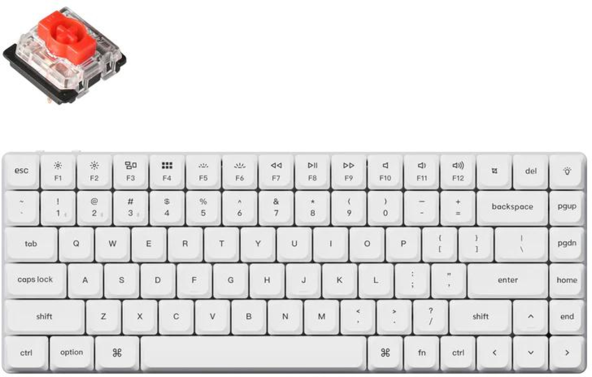 Клавиатура Keychron K3 Pro White QMK-VIA - HS, Red Switch, Бялана ниска цена с бърза доставка - BestPC.BG
