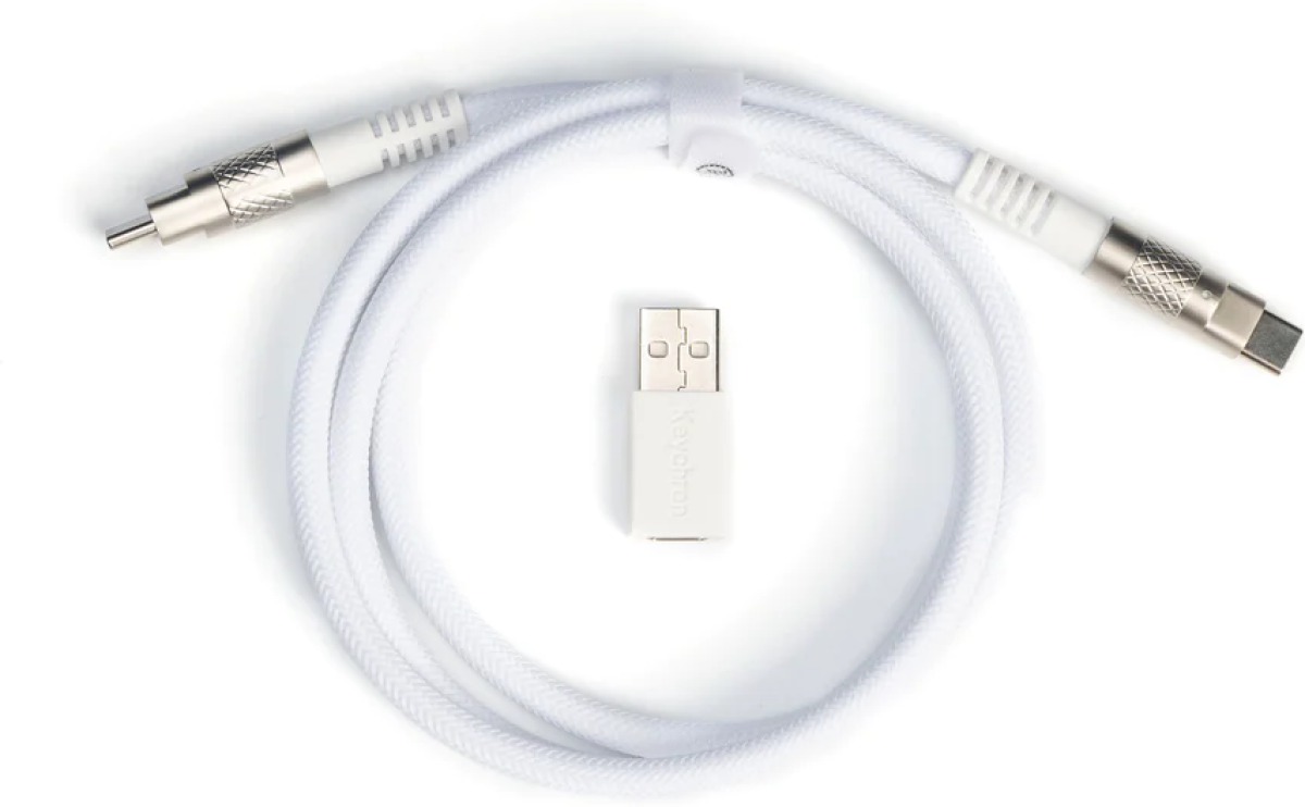 Кабел за клавиатура Keychron Double-Sleeved Geek - Whiteна ниска цена с бърза доставка - BestPC.BG