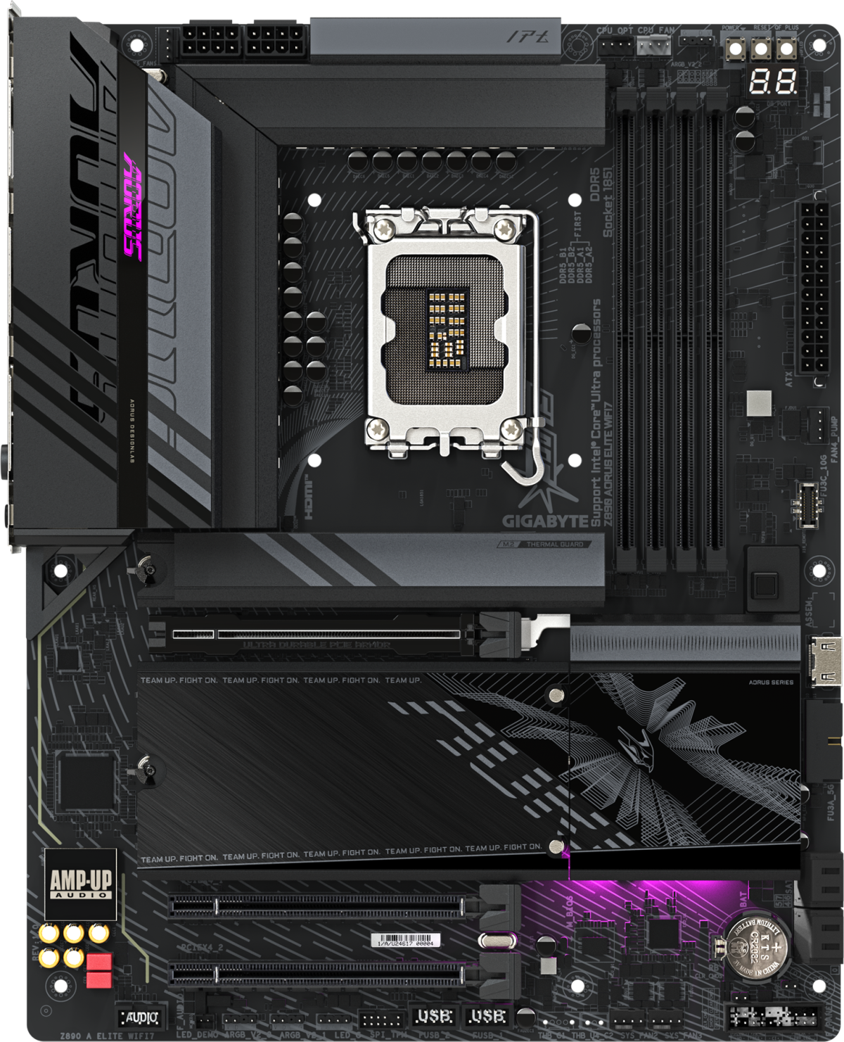 Дънна платка GIGABYTE Z890 AORUS ELITE WIFI7 - LGA 1851, 4 х DDR5, Максимален капацитет на паметта до 256 GB, ATXна ниска цена с бърза доставка - BestPC.BG