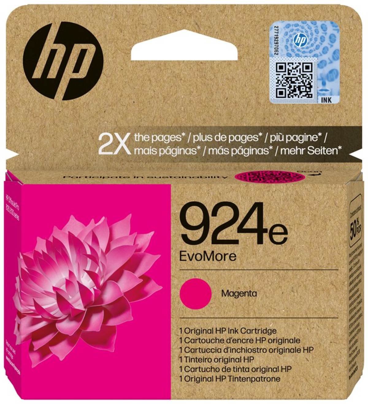 HP 924e EvoMore, Оригинална касета с мастило, Магентана ниска цена с бърза доставка - BestPC.BG