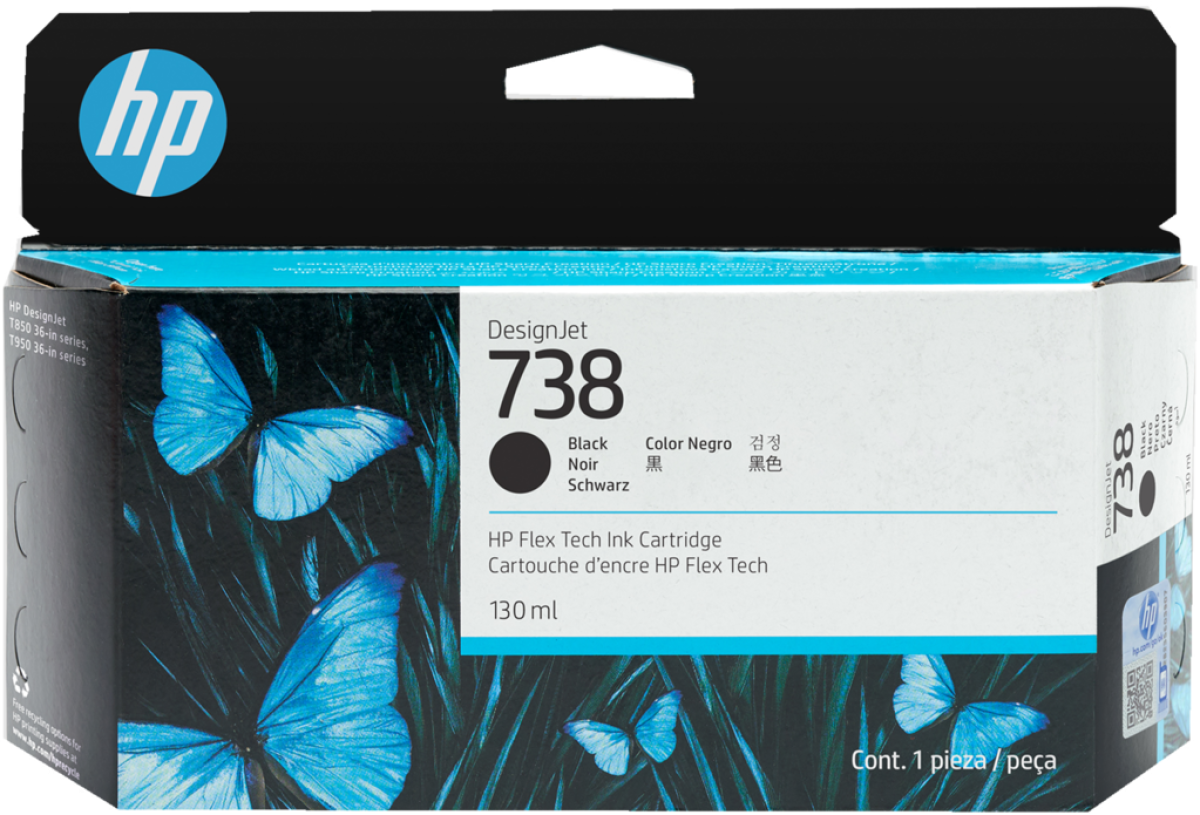 Касета с мастило HP 738 DesignJet - 130 мл., Черна; 498N4Aна ниска цена с бърза доставка - BestPC.BG