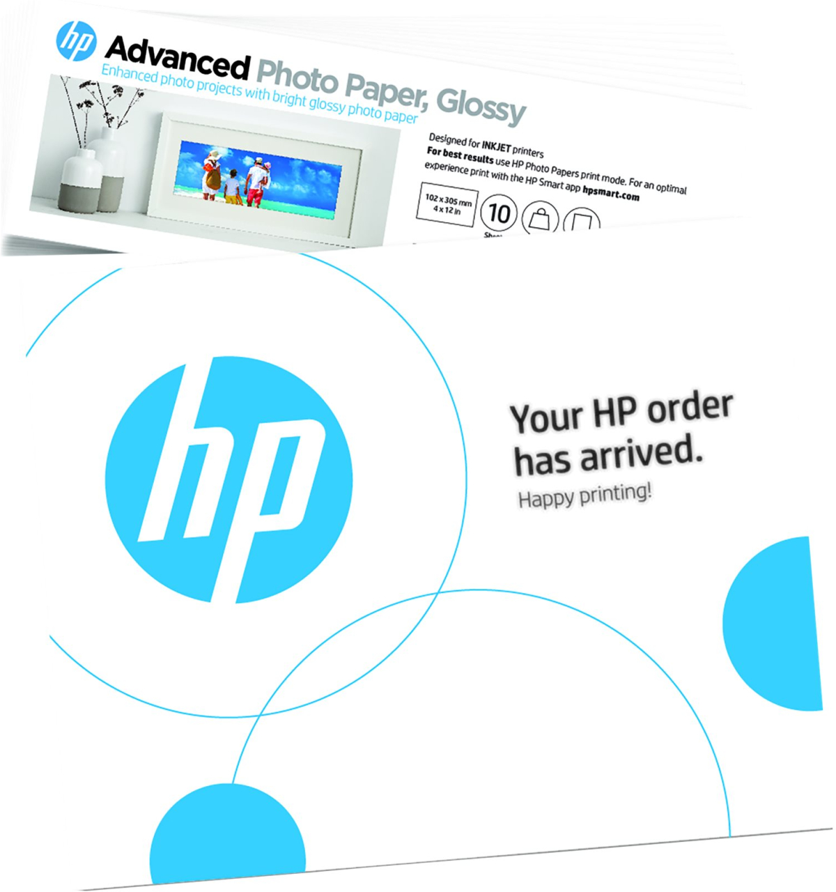 Хартия за принтер HP Advanced Photo Paper Gloss 4x12 in 10 x 30.5 cm - 10 sheetsна ниска цена с бърза доставка - BestPC.BG