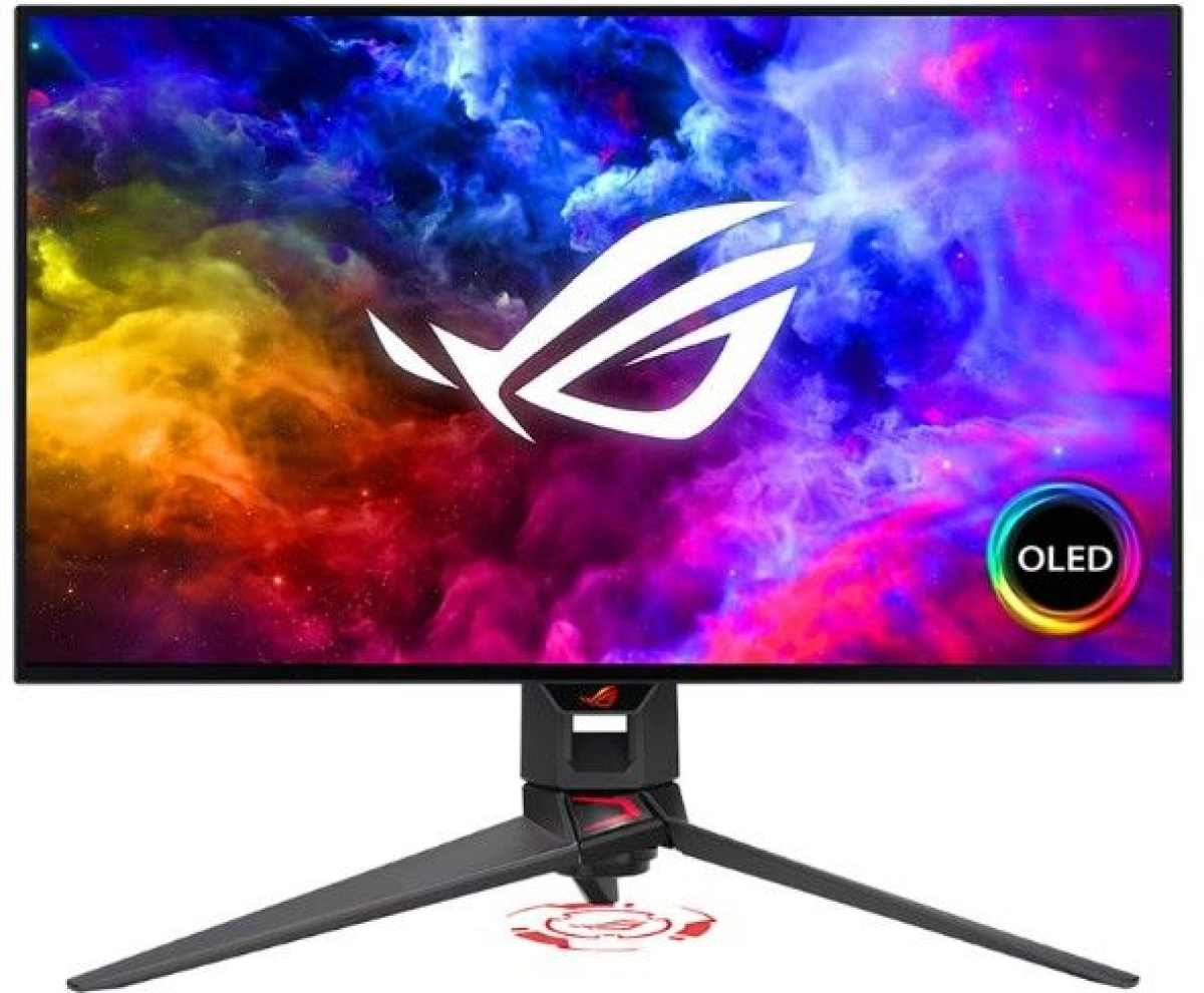 Монитор ASUS ROG Swift OLED PG27AQDP, 27" QHD, 16:9, 480Hz, 450cd/m2, 0.03ms, 2x HDMI, DP, Черенна ниска цена с бърза доставка - BestPC.BG