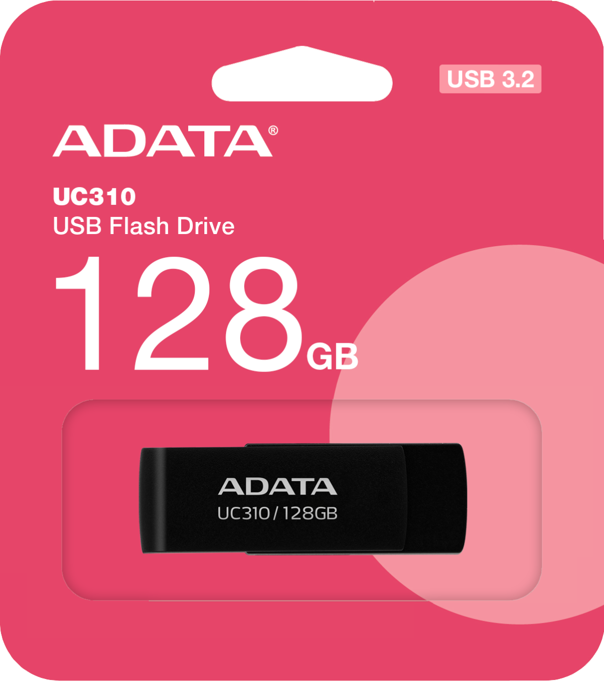 USB флаш памет 128GB TYPE-C UC310 ADATA BLACKна ниска цена с бърза доставка - BestPC.BG
