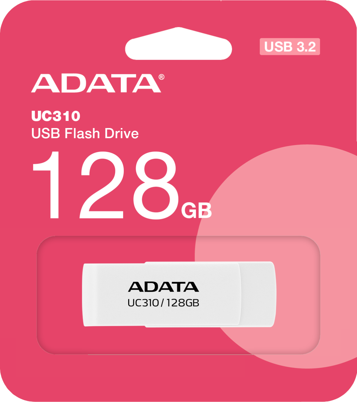 USB флаш памет 128GB TYPE-C UC310 ADATA WHITEна ниска цена с бърза доставка - BestPC.BG