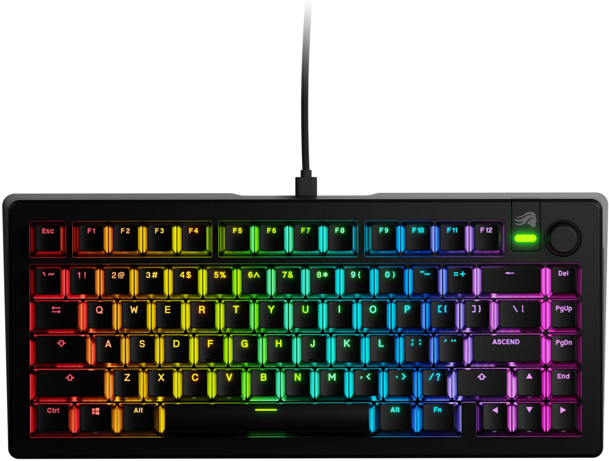 Геймърска механична клавиатура Glorious GMMK 3 75% Black - Fox Linear Switches, Чернана ниска цена с бърза доставка - BestPC.BG