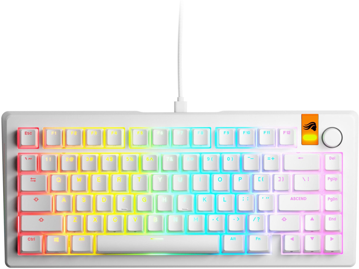 Клавиатура Геймърска Glorious GMMK 3 HE 75% White - Fox HE Switches, Бялана ниска цена с бърза доставка - BestPC.BG