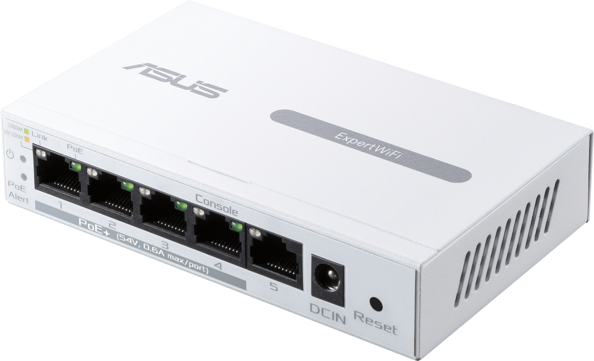 Комутатор/Суич Суич ASUS ExpertWiFi EBP15 5-Port GbE, 4 PoE+ Ports 5 x 10-100-1000Mbps portsна ниска цена с бърза доставка - BestPC.BG
