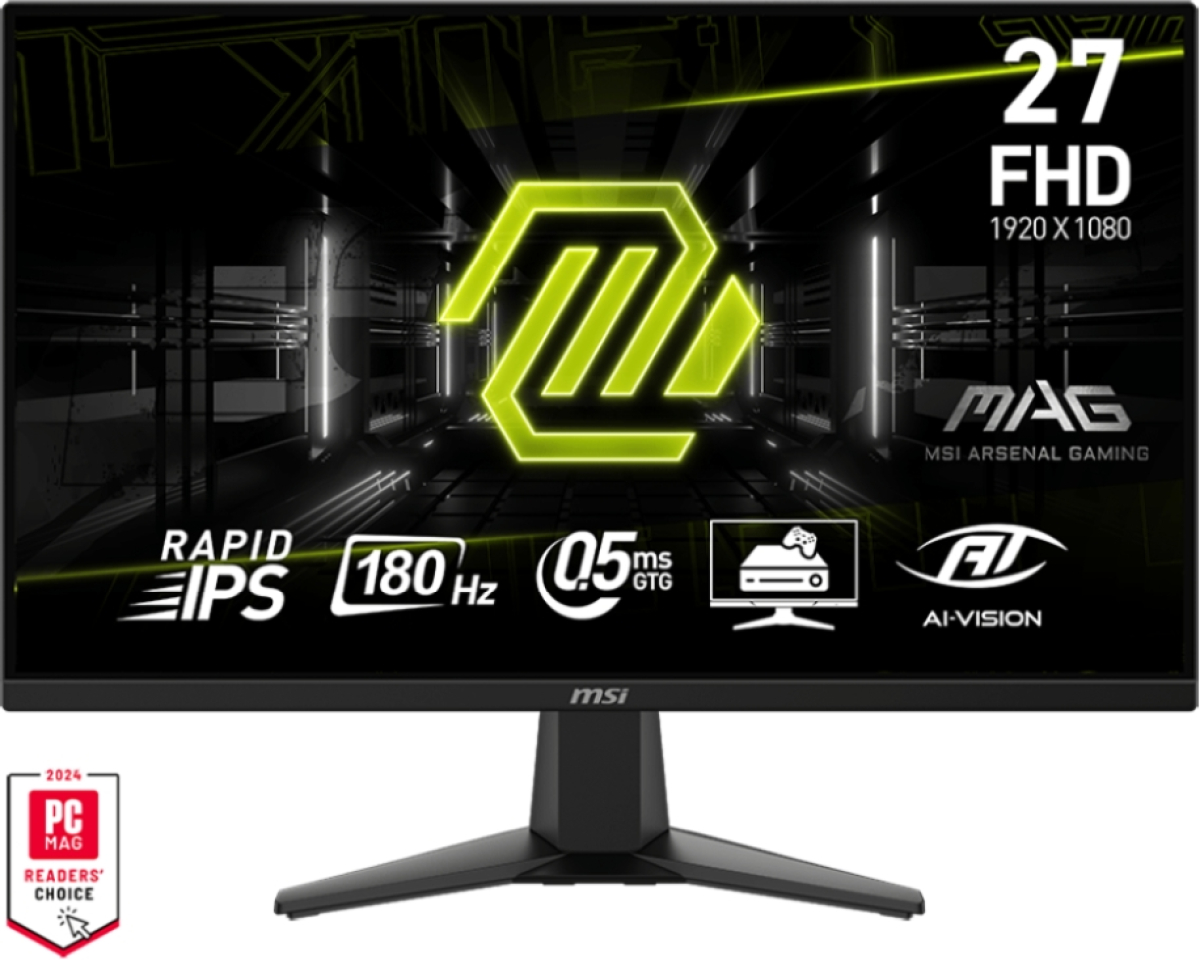 Монитор MSI MAG 275F, 27",180Hz, Rapid IPS, 0.5ms,1920x1080, Adaptive-Sync,80% DCI-P3, AG, 250 nistна ниска цена с бърза доставка - BestPC.BG