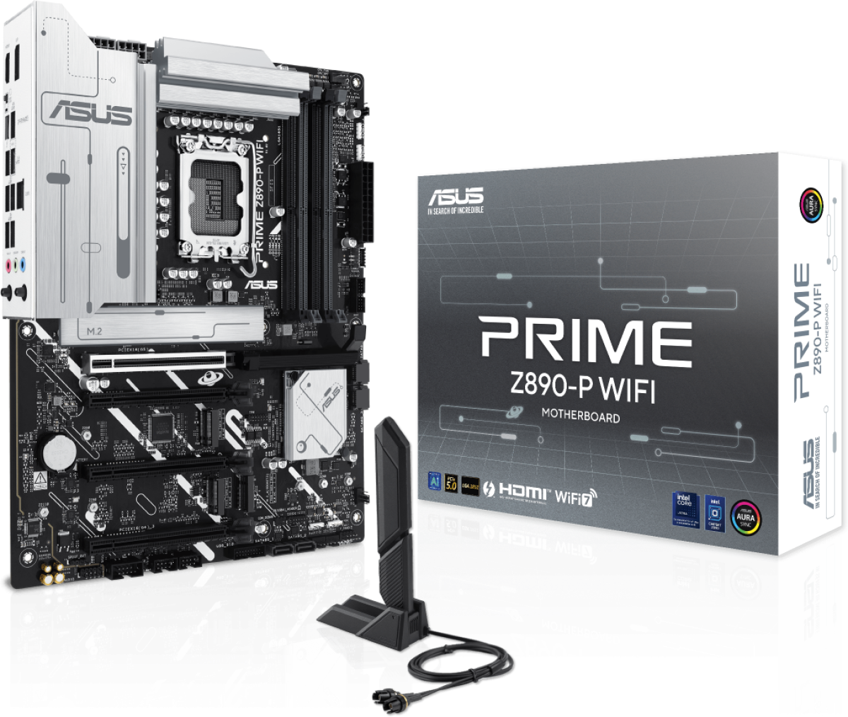 Дънна платка ASUS PRIME Z890-P, Core Ultra, 4x DDR5, LGA1851, До 192 GB, 2500 Mb/s, HDMI, DP, USB Type-C, ATXна ниска цена с бърза доставка - BestPC.BG