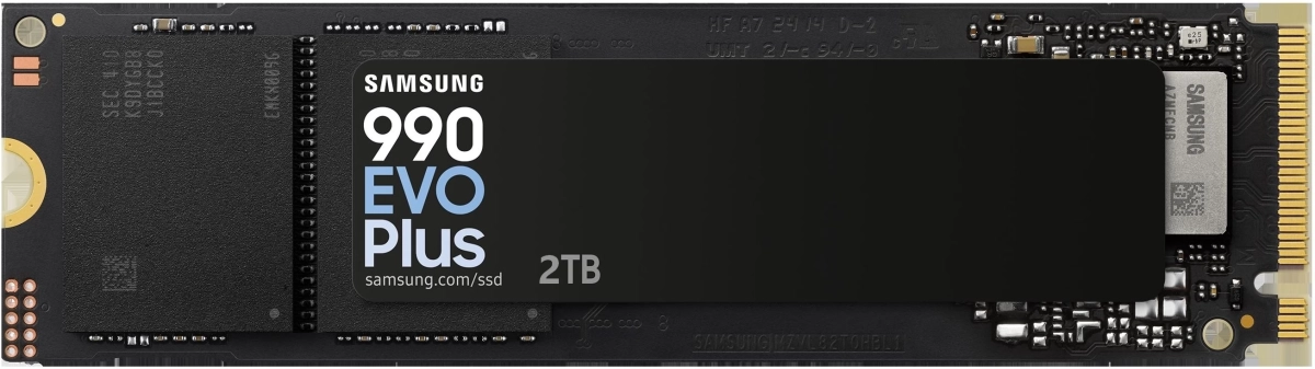 SSD Samsung 990 EVO Plus, 2TB, M.2 2280, 6300-7250 MB/s, NVMe 2.0, PCI Express 5.0 x2, 256-bit AESна ниска цена с бърза доставка - BestPC.BG