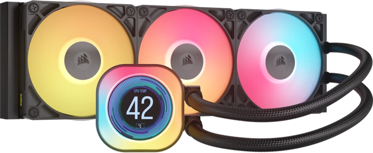 Водно охлаждане CORSAIR iCUE LINK TITAN 360 RX LCD AIO, 360mm Radiator, Liquid CPU Coolerна ниска цена с бърза доставка - BestPC.BG