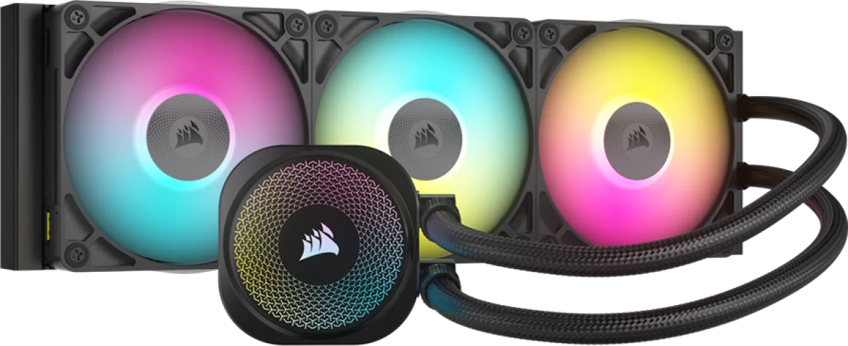 Водно охлаждане CORSAIR iCUE LINK TITAN 360 RX RGB AIO, 360 мм радиатор, течен процесорен охладителна ниска цена с бърза доставка - BestPC.BG