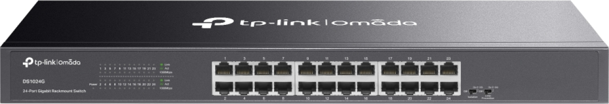 Комутатор/Суич TP-Link Omada DS1024G, 24-портов Gigabit неуправляем настолен комутаторна ниска цена с бърза доставка - BestPC.BG