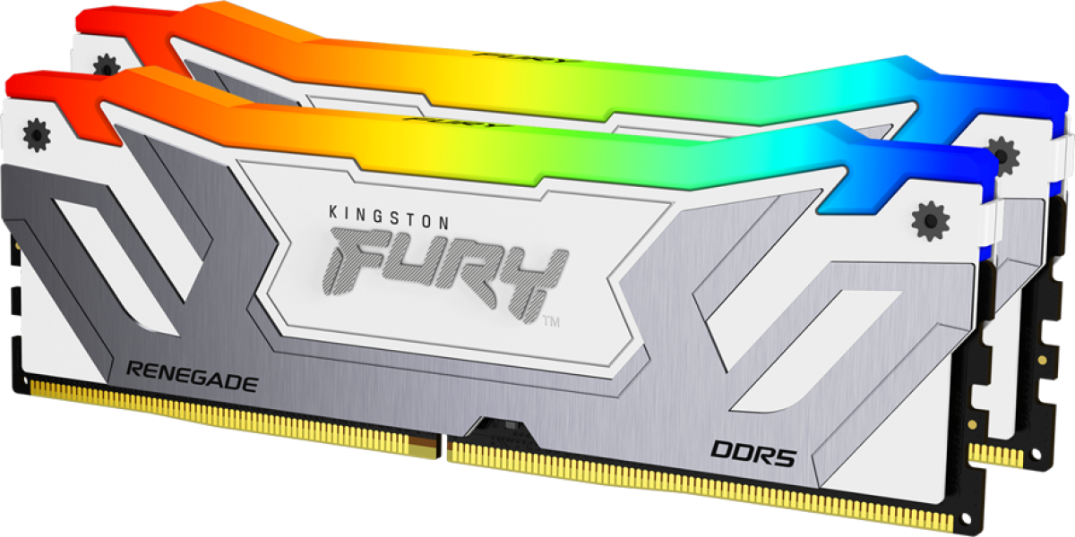 Памет Kingston Fury Renegade 48GB (2х24GB) DDR5, 8400MHz, CL40 CUDIMM, RGB Silver XMP; KF584CU40RSAK2-48на ниска цена с бърза доставка - BestPC.BG