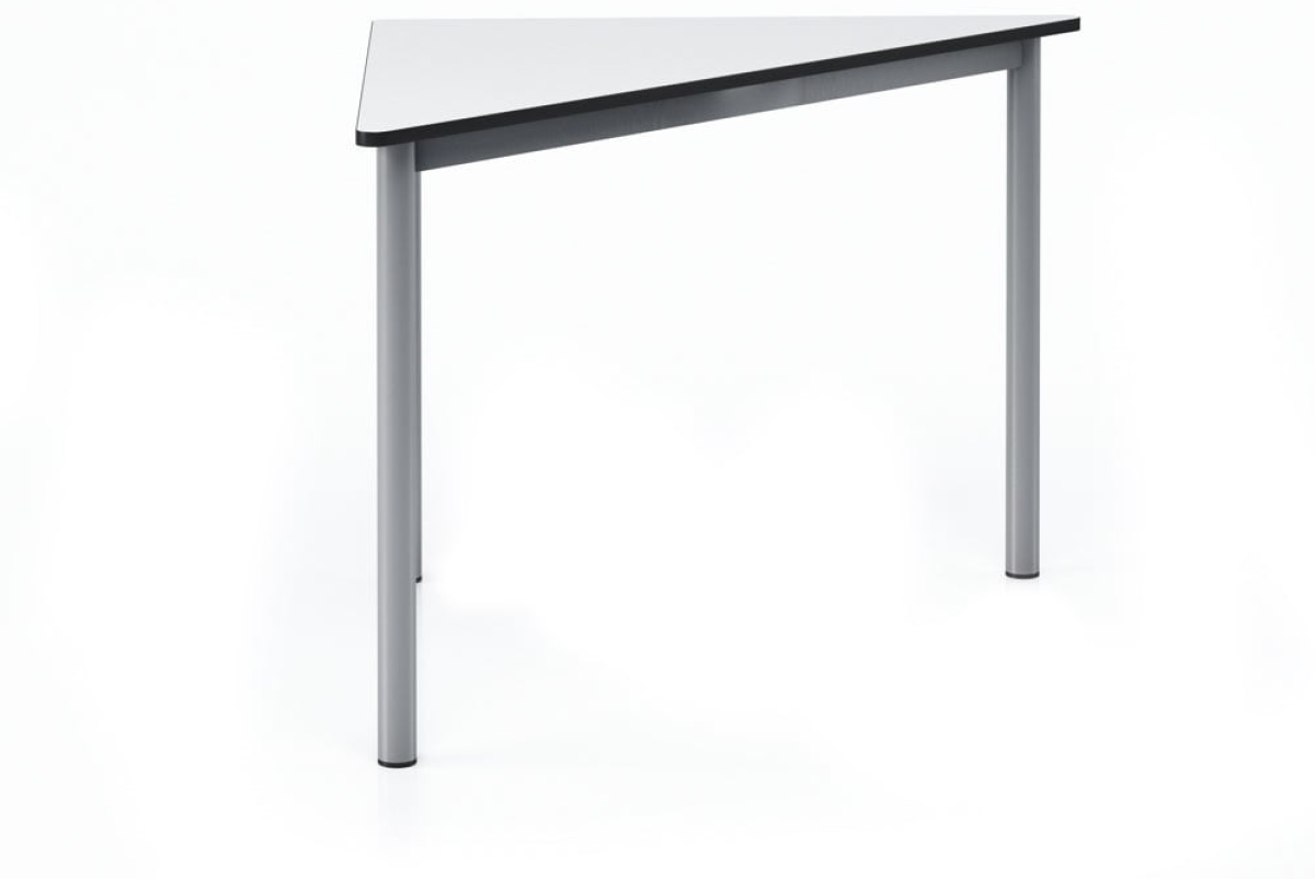 Бюро RFG Ученическа маса Trapez 45, над VIII клас, 650 х 1250 х 750 мм, HPL, Бял плот, Сив метална ниска цена с бърза доставка - BestPC.BG