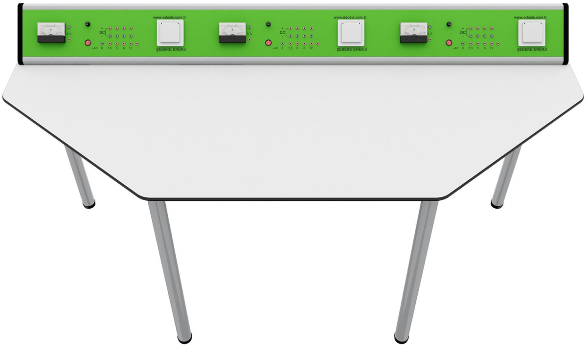 Бюро Работно RFG Лабораторна маса по физика Quin, над VII клас, 1700 х 700 х 750 мм, Зелен-бялна ниска цена с бърза доставка - BestPC.BG