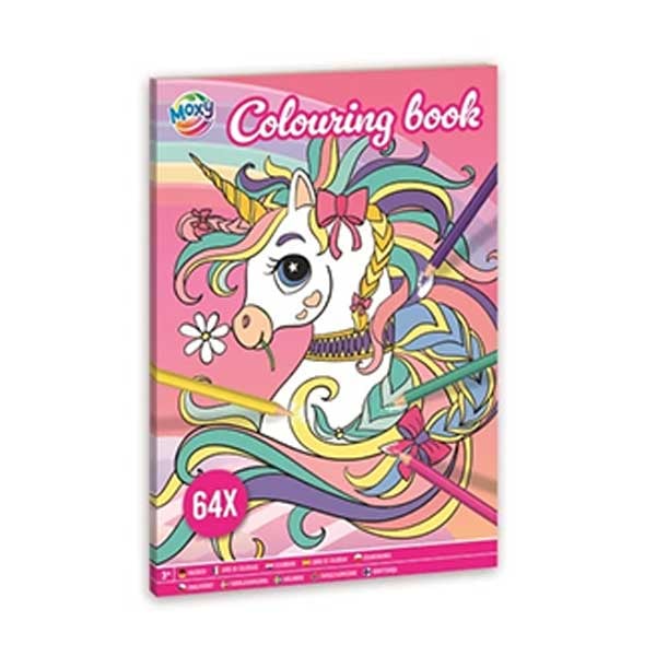 Moxy Книжка за оцветяване Еднорог, А4, 64 страницина ниска цена с бърза доставка - BestPC.BG