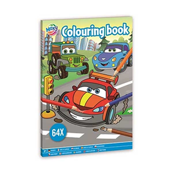Moxy Книжка за оцветяване Коли, А4, 64 страницина ниска цена с бърза доставка - BestPC.BG