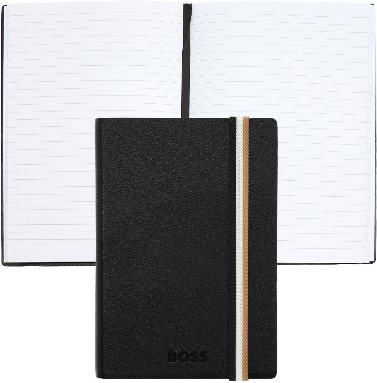 Hugo Boss Тефтер Iconic, А6, широки редове, черенна ниска цена с бърза доставка - BestPC.BG