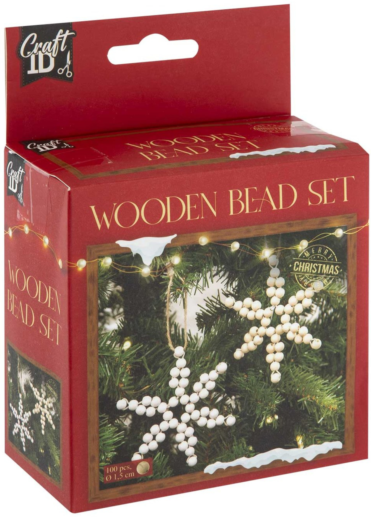 Craft ID Комплект мъниста за коледна украса - Звезди, дървенина ниска цена с бърза доставка - BestPC.BG