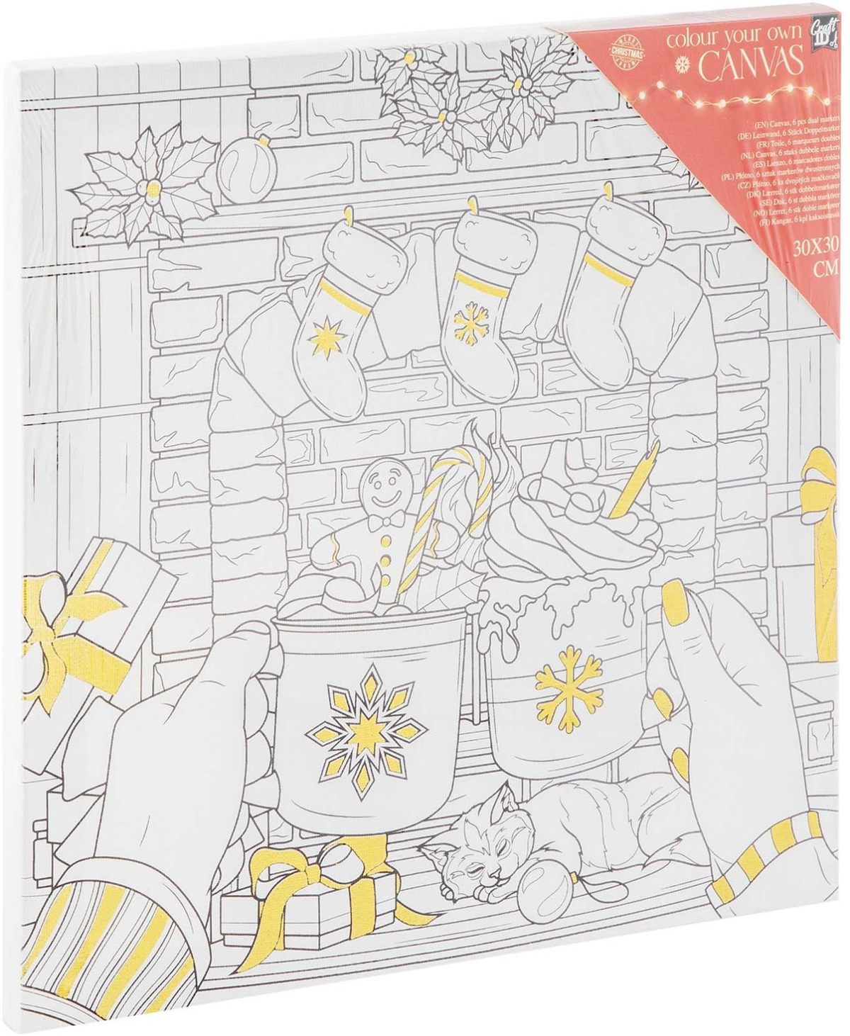 Craft ID Платно за оцветяване, с мотиви на горещи напитки, 30 х 30 cm, с 6 маркерана ниска цена с бърза доставка - BestPC.BG
