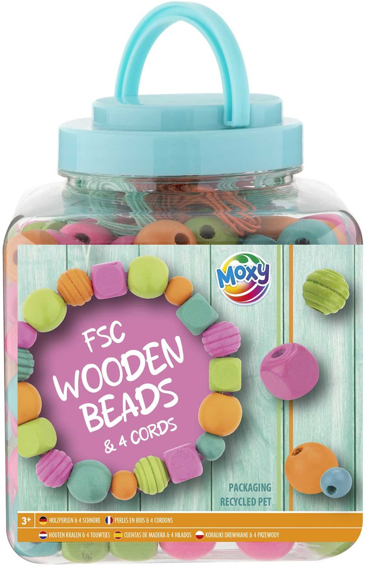 Moxy Мъниста, дървени, 375 g, в кофа, синяна ниска цена с бърза доставка - BestPC.BG