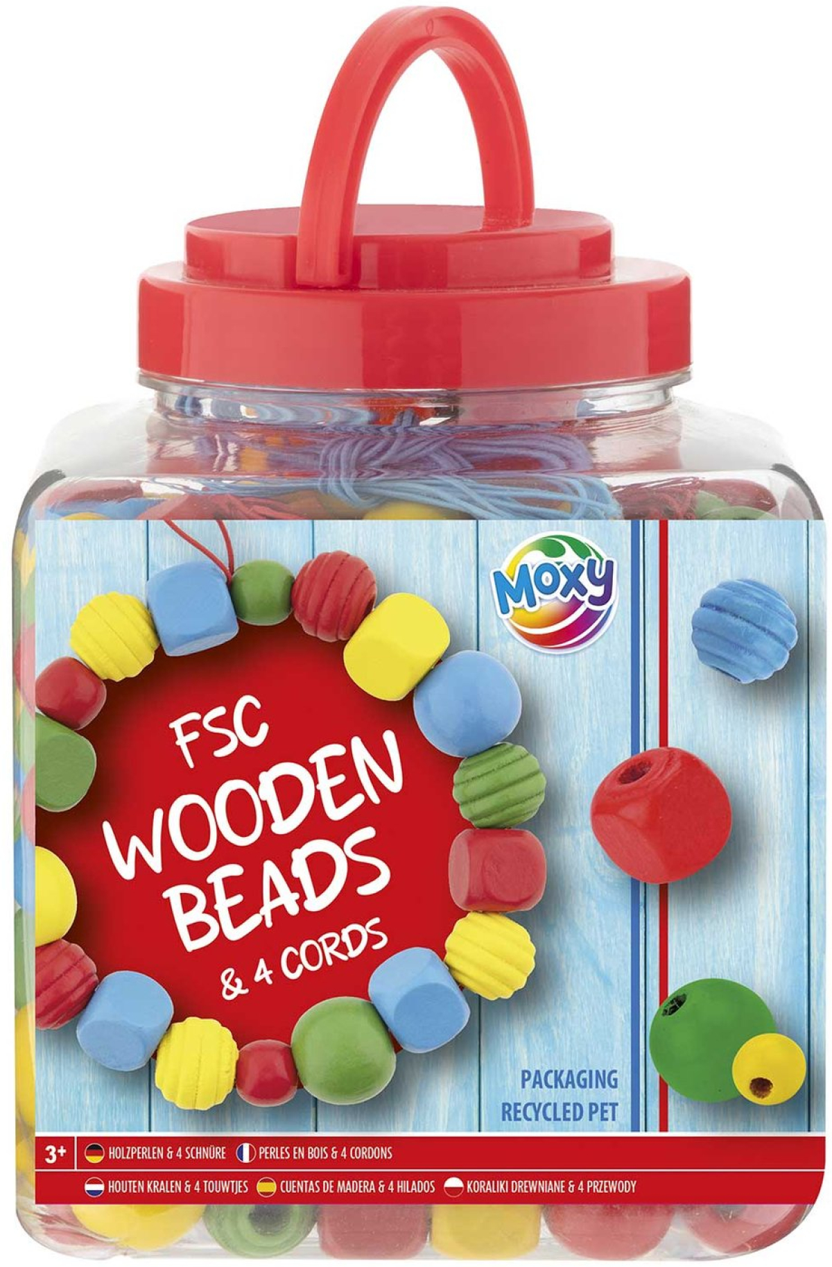 Moxy Мъниста, дървени, 375 g, в кофа, червенана ниска цена с бърза доставка - BestPC.BG