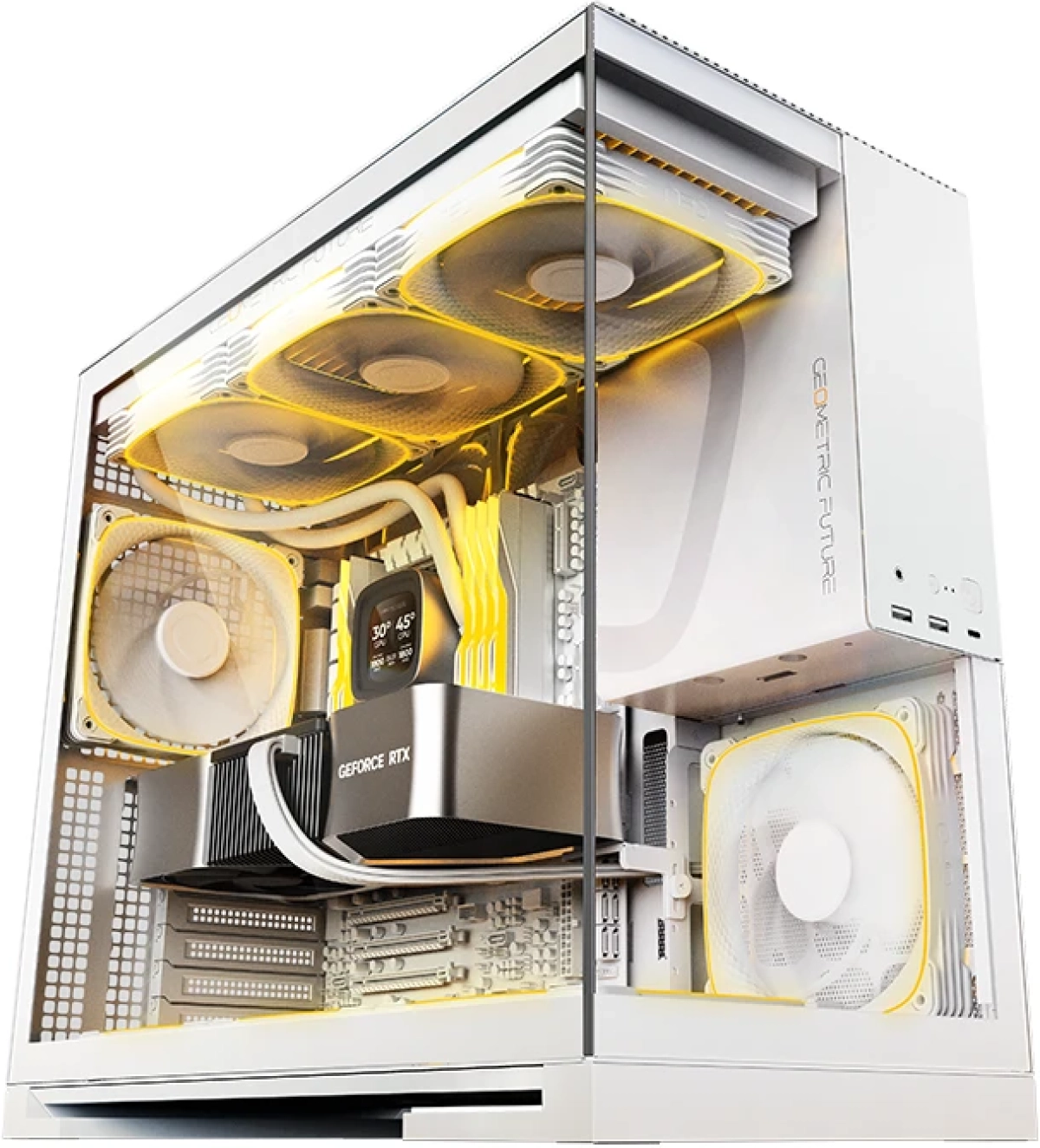 Geometric Future кутия Case EATX - Model 5 Whiteна ниска цена с бърза доставка - BestPC.BG