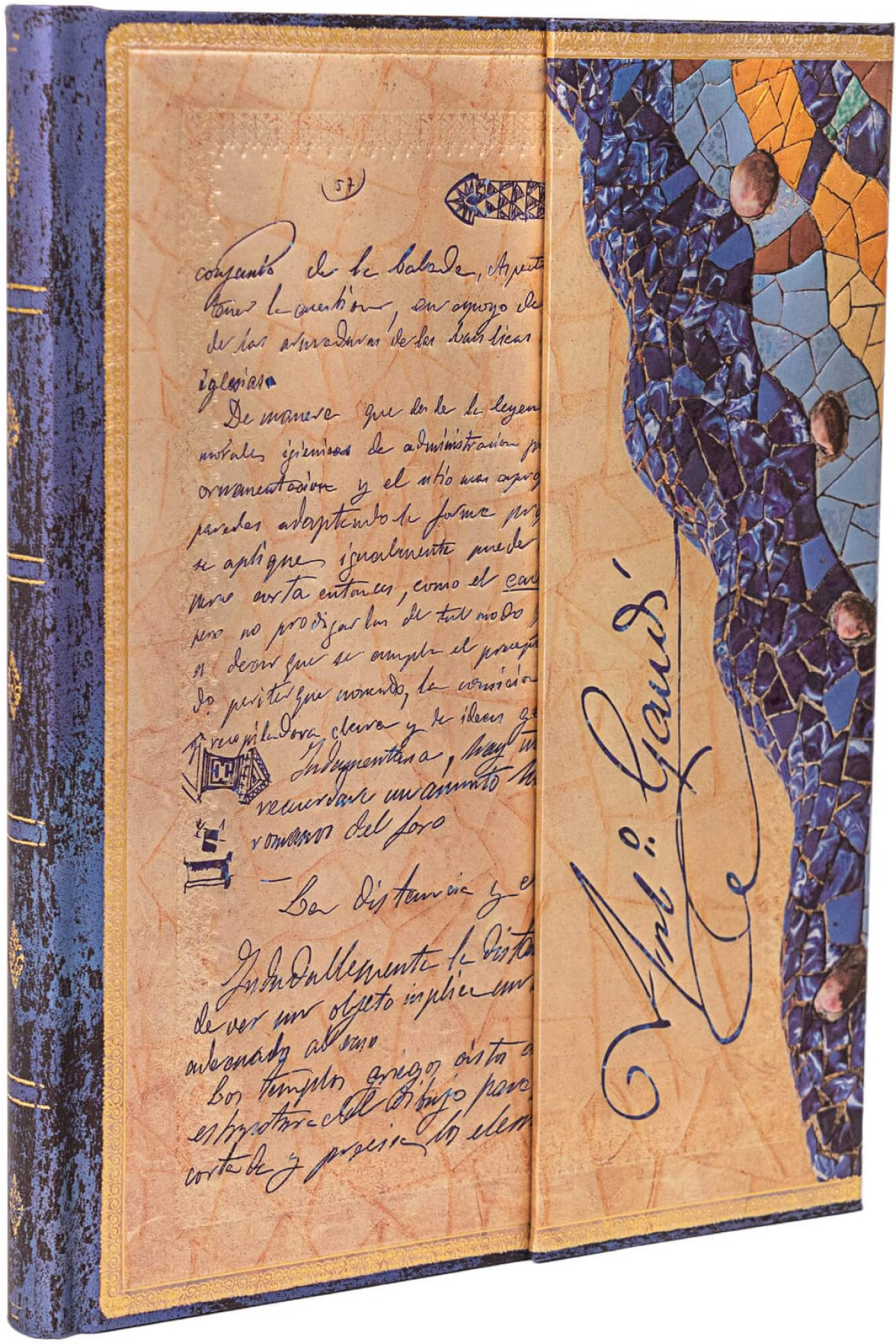 Paperblanks Тефтер Gaudi, Ultra, широки редове, твърда корица, 72 листана ниска цена с бърза доставка - BestPC.BG
