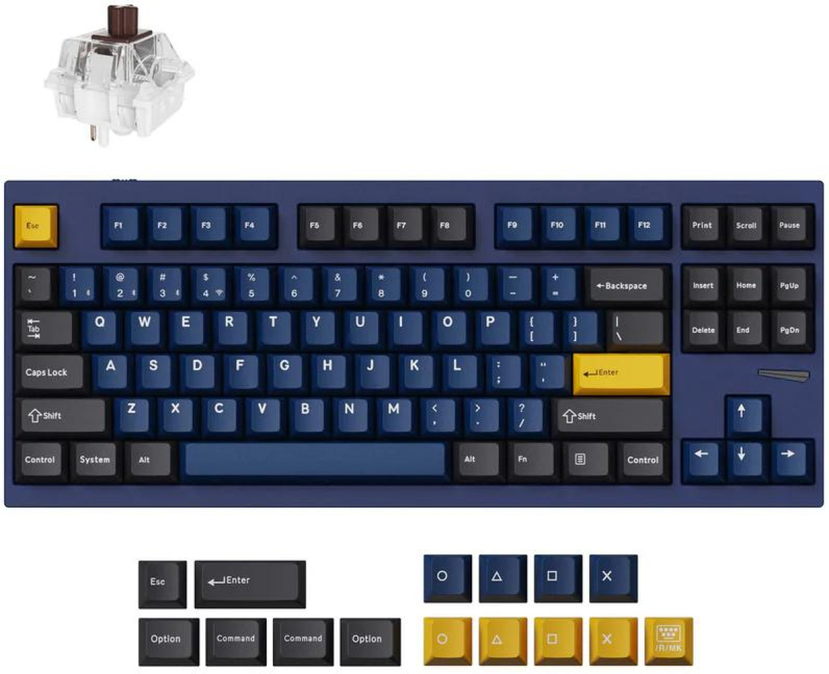 Геймърска Механична клавиатура Lemokey L4 QMK TKL Navy Blue - Keychron Super Brown Switchна ниска цена с бърза доставка - BestPC.BG