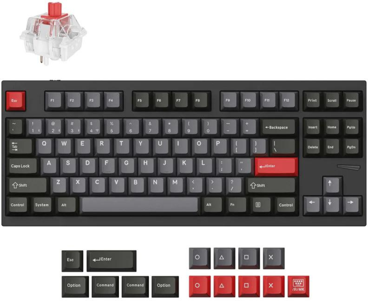 Геймърска Механична клавиатура Lemokey L4 QMK TKL Navy Blue - Keychron Super Red Switchна ниска цена с бърза доставка - BestPC.BG