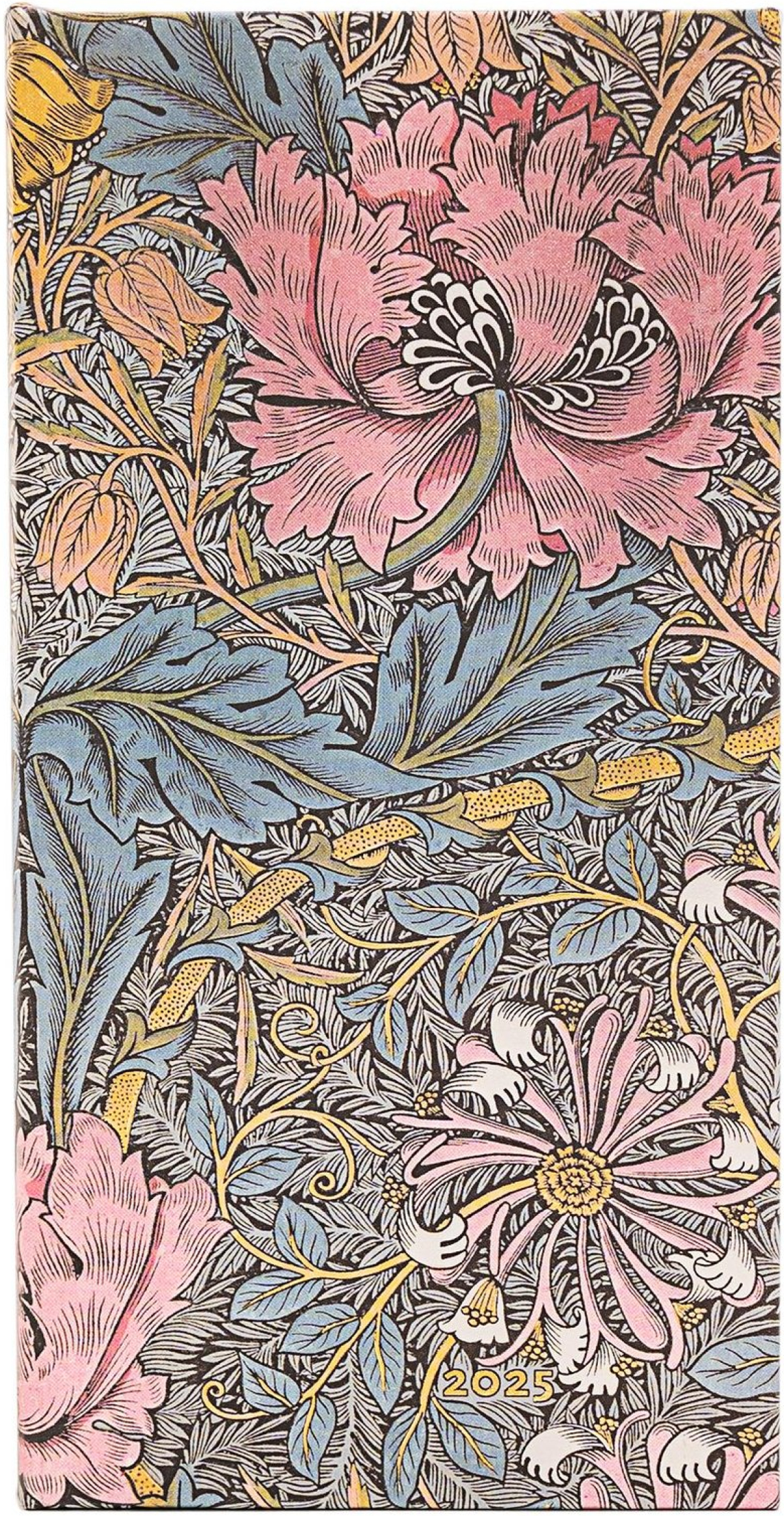 Paperblanks Планер Morris Pink, Slim, хоризонтален, твърда корица, 80 листа, за 2025 годинана ниска цена с бърза доставка - BestPC.BG