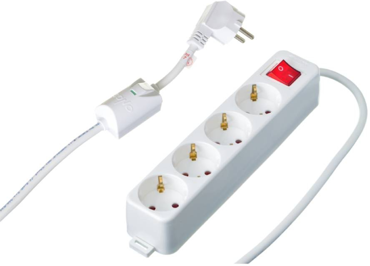 Контакт Sono 4КХ1.5 ел. разклонител със защита от пренапрежение и детска защита, 4 гнезда, 1.5м, с ключна ниска цена с бърза доставка - BestPC.BG