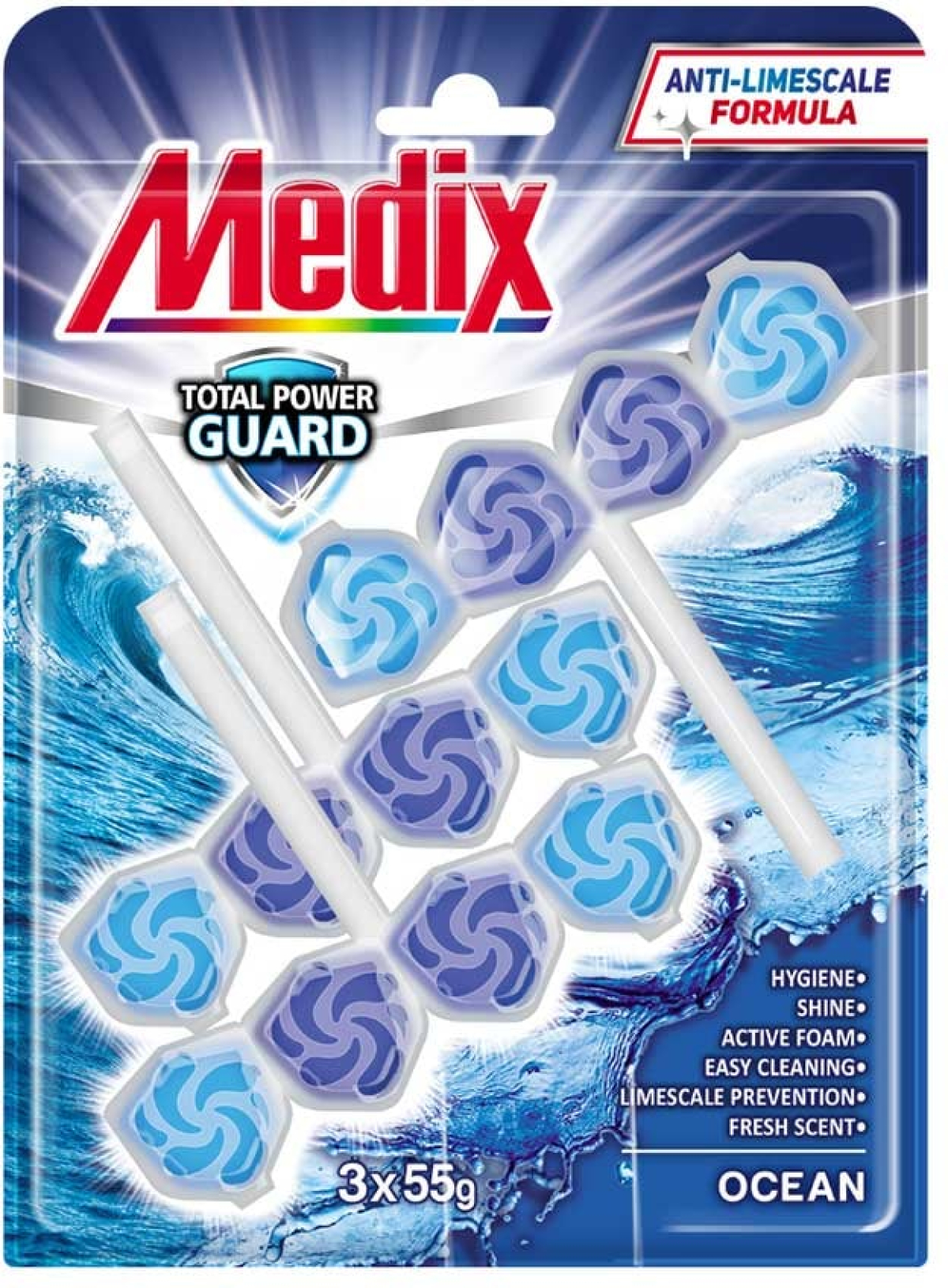 Почистващ продукт Medix Ароматизатор за тоалетна WC Ocean, 55 g, 3 брояна ниска цена с бърза доставка - BestPC.BG