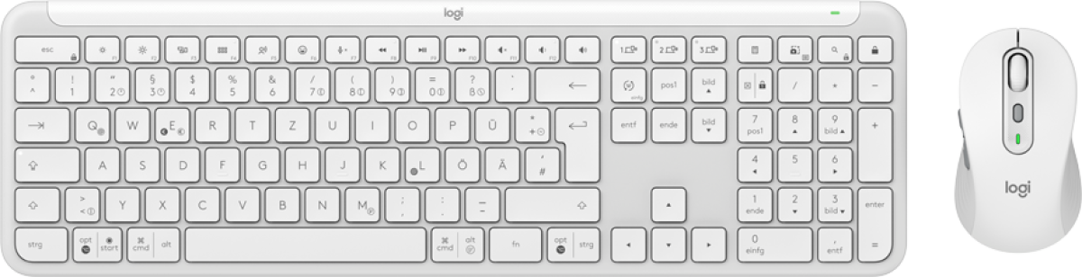 Клавиатура LOGITECH Signature Slim Combo MK950 - OFF WHITE - US INT\'L - 2.4GHZ-BT - INTNL-973, Бялана ниска цена с бърза доставка - BestPC.BG