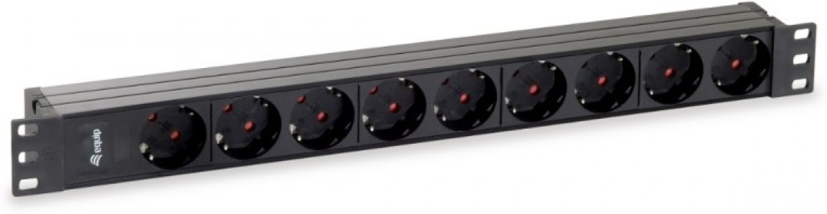 Контакт за шкаф Разклонител EQUIP, 9 гнезда, за монтаж в шкафна ниска цена с бърза доставка - BestPC.BG