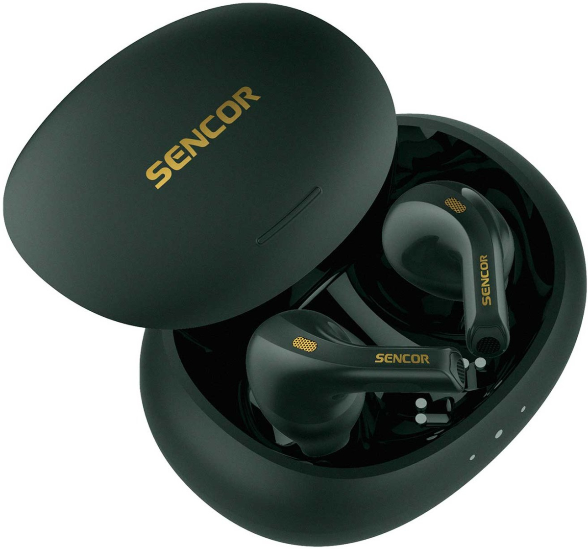 Слушалки Sencor SEP 560 GR, безжични, с Bluetooth, със зареждащ кейс, зеленина ниска цена с бърза доставка - BestPC.BG