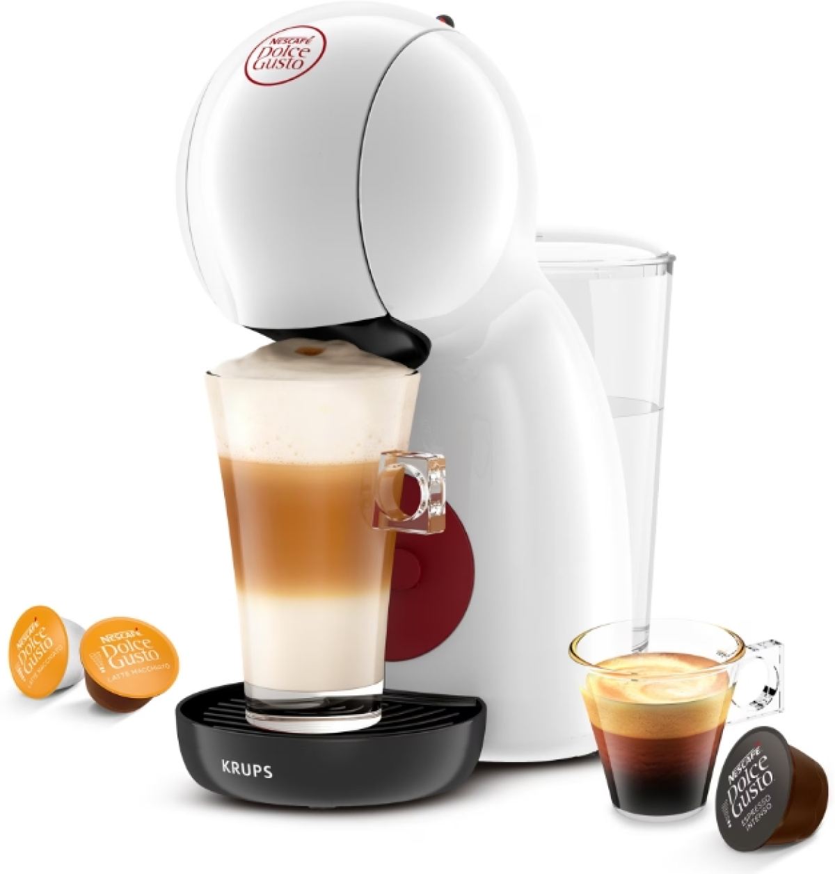 Кафемашина Krups KP1A3110 NDG PICCOLO XS WHT/ BURGUNDYна ниска цена с бърза доставка - BestPC.BG