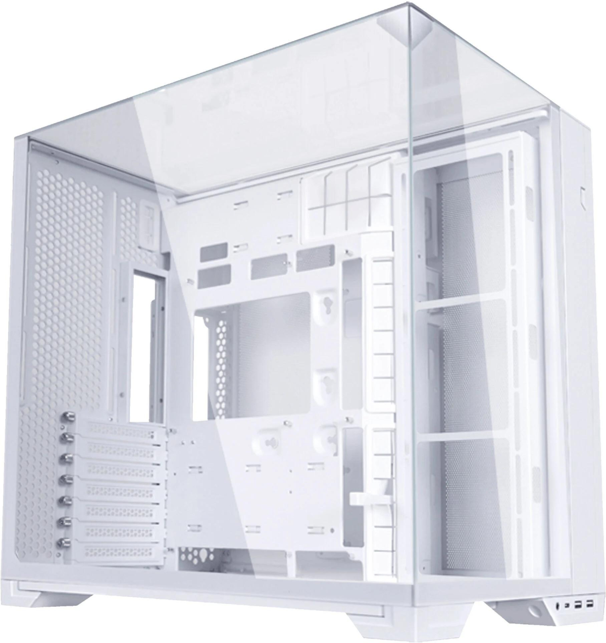 Кутия Lian Li O11 Vision Compact Mid-Tower, Tempered Glass, Бялона ниска цена с бърза доставка - BestPC.BG