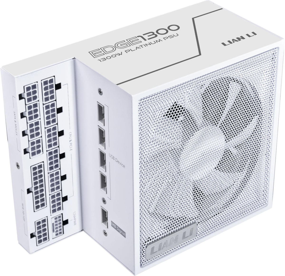 Захранващ блок Lian Li EDGE EG1300, 1300W 80+ Platinum PCIe 5.1, ATX 3.1, Бялна ниска цена с бърза доставка - BestPC.BG