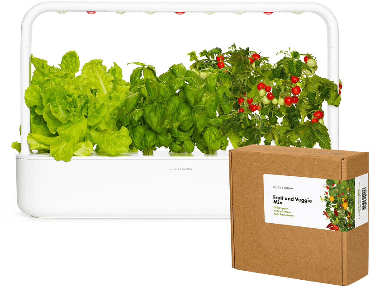 Click and Grow смарт саксия Smart Garden 9 Pro+ семена 9 броя Плодове и зеленчуцина ниска цена с бърза доставка - BestPC.BG