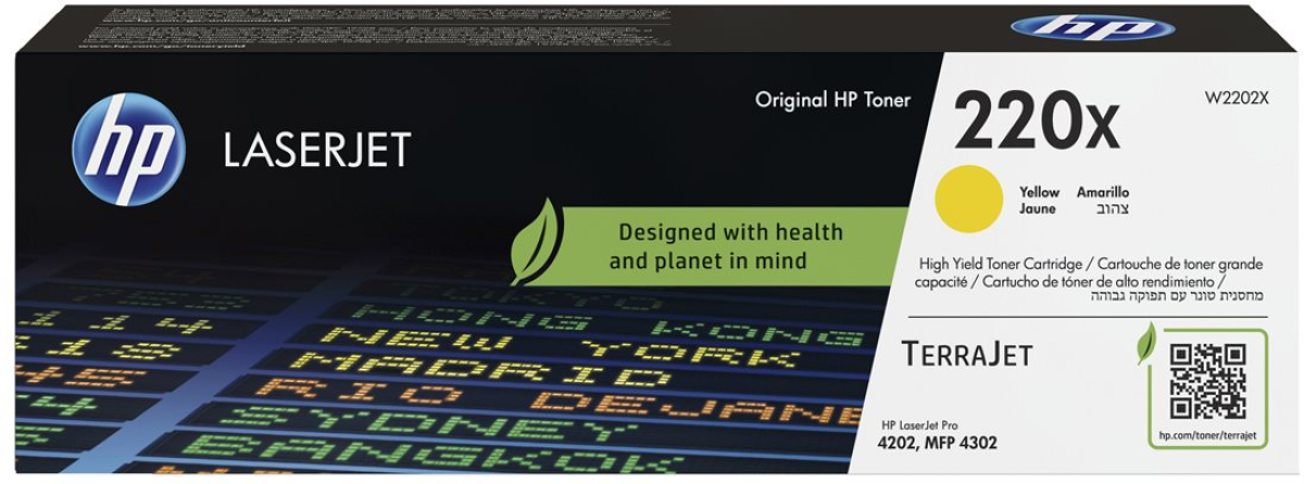 HP 220X LaserJet, оригинална тонер касета до 5500 страници, Жълтна ниска цена с бърза доставка - BestPC.BG