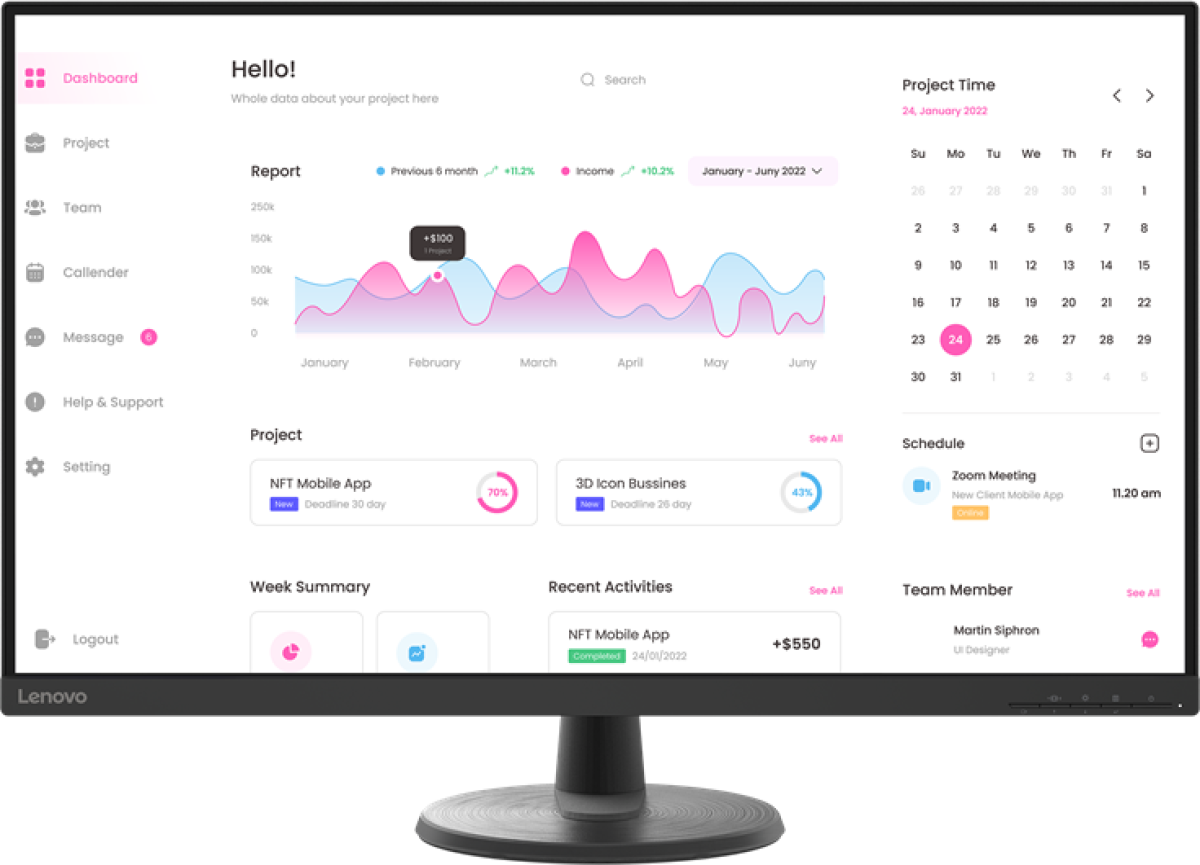 Монитор LENOVO D32-45 - 31.5", 1920 x 1080 FHD, VA дисплей, антирефлексно покритие 16:9, Време за реакция до 4 ms., 75 Hz, Черенна ниска цена с бърза доставка - BestPC.BG