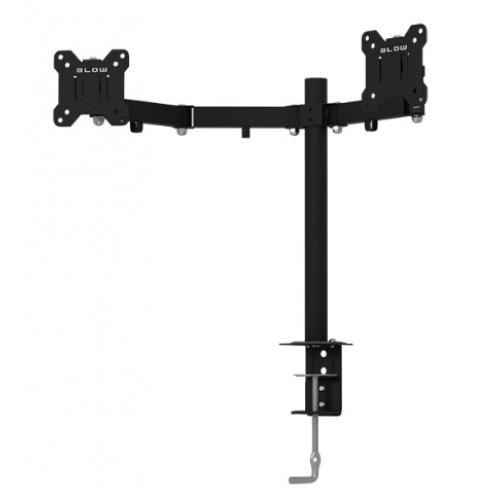 Стойка за два монитора, За плот, До 8 кг на монитор, Черенна ниска цена с бърза доставка - BestPC.BG