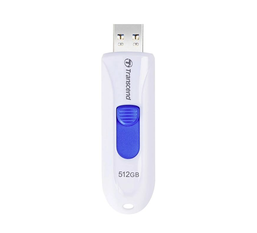 Transcend 512GB, USB3.1, Flash Drive, Capless, Бялна ниска цена с бърза доставка - BestPC.BG