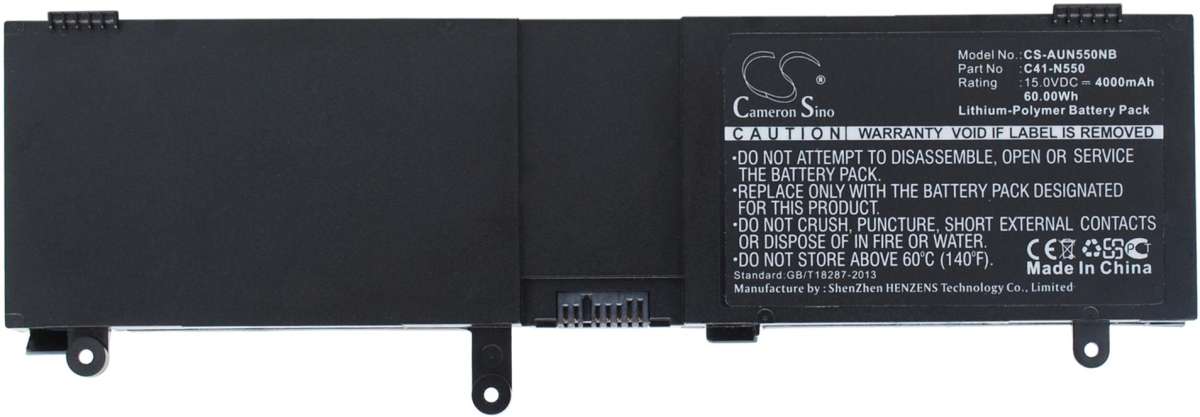 Батерия за лаптоп ASUS  C41-N550  N550 LiPo 15V 4000mAh Cameron Sinoна ниска цена с бърза доставка - BestPC.BG