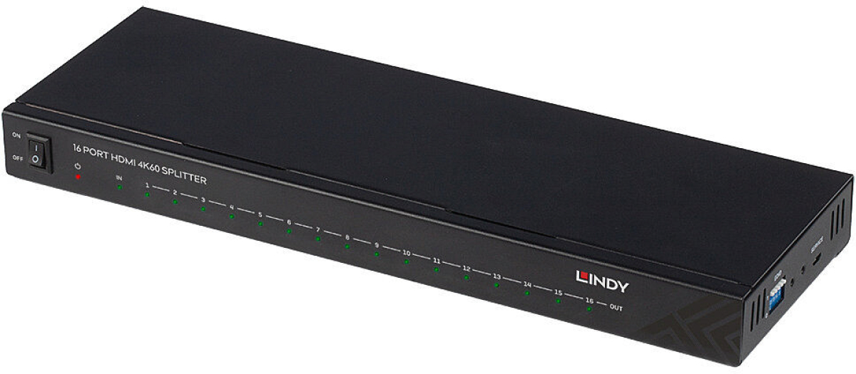 LINDY LNY-38239 :: 16-портов HDMI 2.0 18G видео сплитер, 3840x2160@60Hz 4:4:4на ниска цена с бърза доставка - BestPC.BG