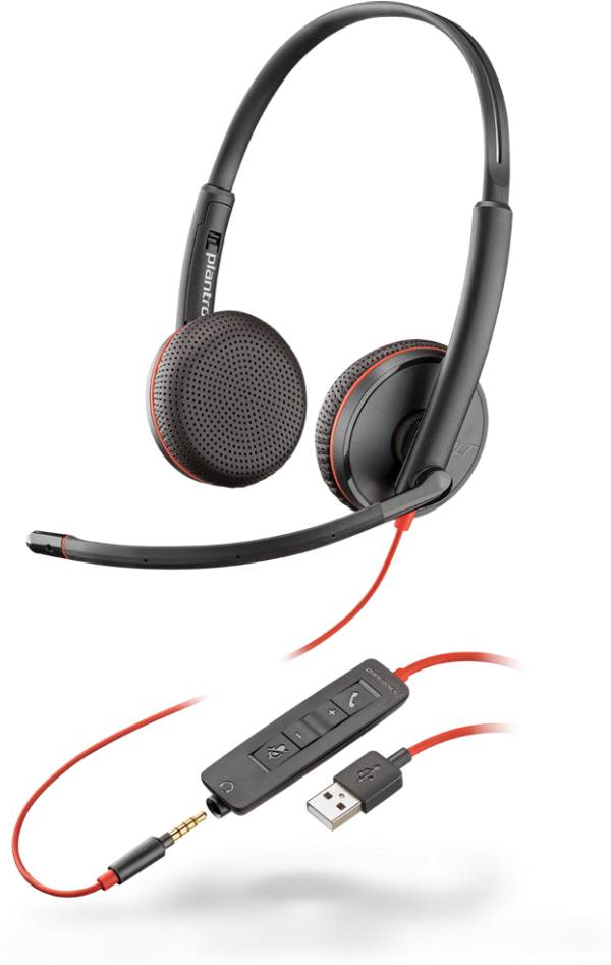 Слушалки HP Poly Blackwire 3225 Stereo USB-C +3.5mm Plug +USB-C/A Adapter слушалка с микрофон, Чернина ниска цена с бърза доставка - BestPC.BG